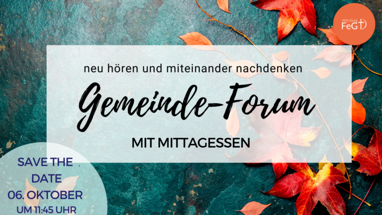 Gemeindeforum 06.10.2024